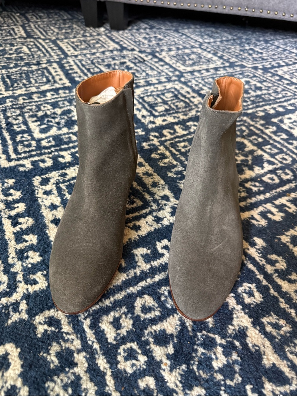 Common Projects Gray Suede Ankle Booties